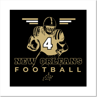 New Orleans Football Vintage Style Posters and Art